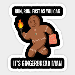 Gingerbread Man on a Mission Sticker